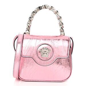 AUTHENTIC VERSACE Pink Leather Crossbody Bag